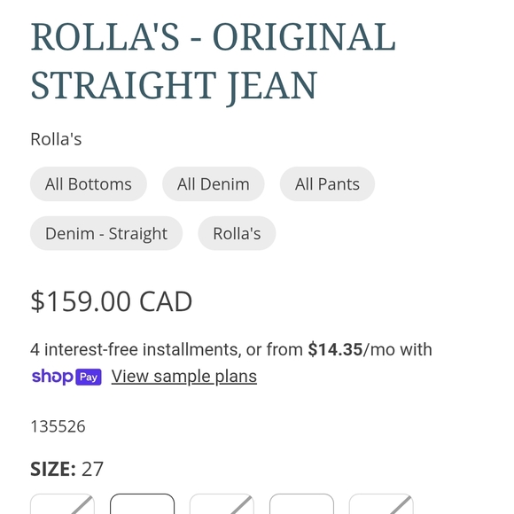 ROLLA'S High Rise Blue Jeans - Picture 4 of 9